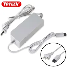 Yoteen США вилка для геймпад для Nintendo Wii шнур питания сетевой адаптер переменного тока Консоль зарядное устройство Блок питания розеточного типа кабель 100-240 В
