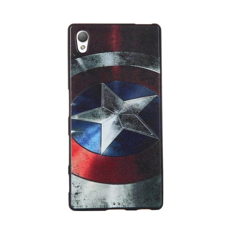 For Sony Z5 Case 5.2 inch Soft TPU Silicone case 3D Relief Painting Back Cover Xperia Cases Free Shipping |