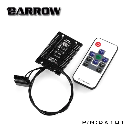 

Barrow water cooling cooler Remote type 8 lines RGB light controller DK101 rgb lighting controller 1.0 12V LRC Control system
