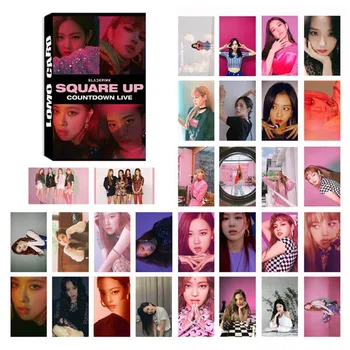 

30Pcs/set Kpop Blackpink Square Up Paper Lomo Photo Card New Album Jisoo Rose Lisa HD Photocard Cards