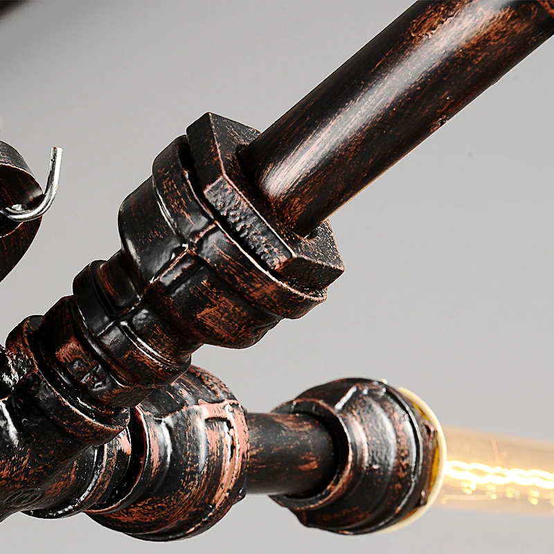 Loft Retro Industrial Pipe Wall Lamps Fixtures Vintage LED Wall Lights Designers Wall Sconces Arandela Antique Brass Finish B32