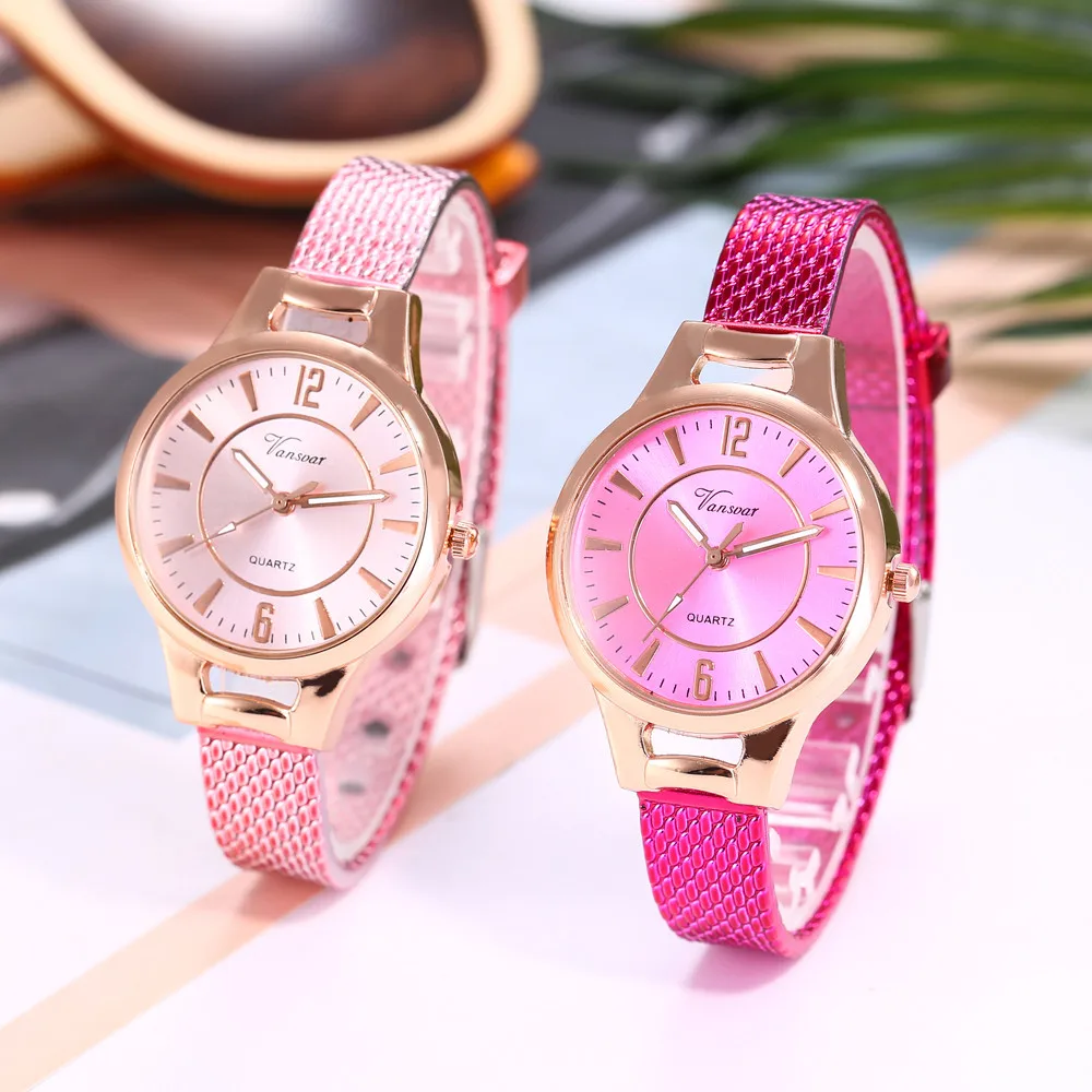 Vansvar модные часы Women Geneva силиконовый ремешок платье Женские кварцевые наручные часы в подарок часы высокого качества женские часы# B