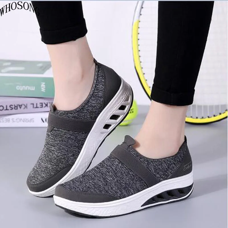 

WHOSONG Fashion Sneakers Women Autumn Slip-on Casual Shoes Woman Flat Platform Creepers Shoes Moccasins zapatos mujer M265