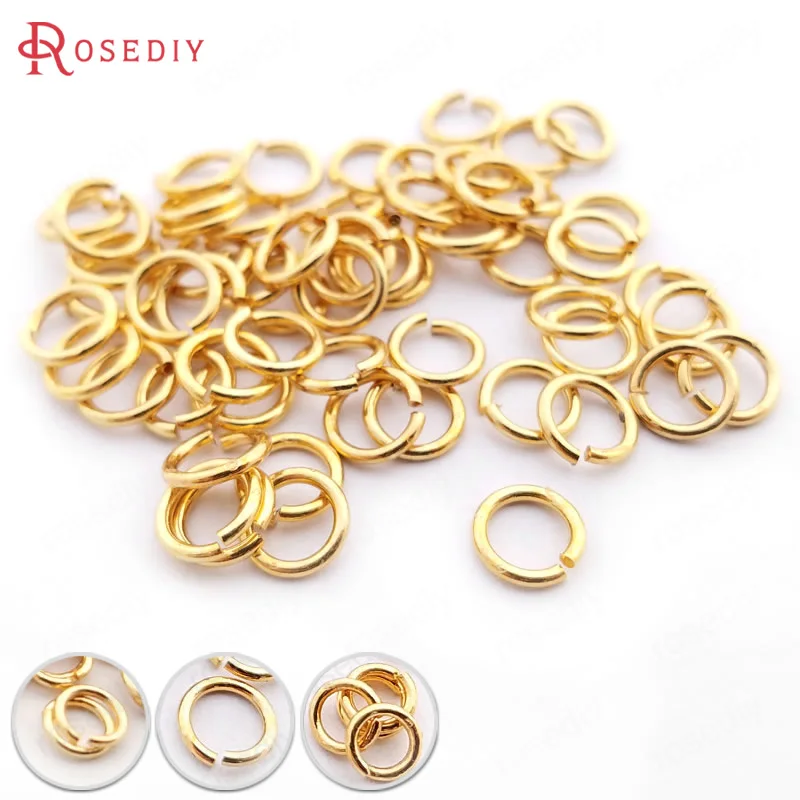 100g Anneaux De Saut Or Rose – 10mm – Environ 585 Pièces – Pour Création De Bijoux