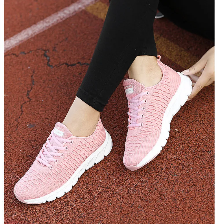Спортивные кроссовки женская уличная дышащая обувь на платформе обувь для него и для нее легкие спортивные кроссовки сетки Для женщин