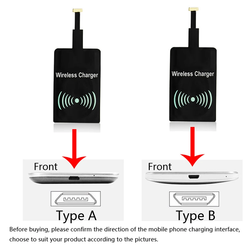  Universal Qi Wireless Charger Charging Patch Receiver Adapter Pad for Samsung GALAXY S6 S7 Edge Plus Note 5 Google Nexus 6 7 LG 