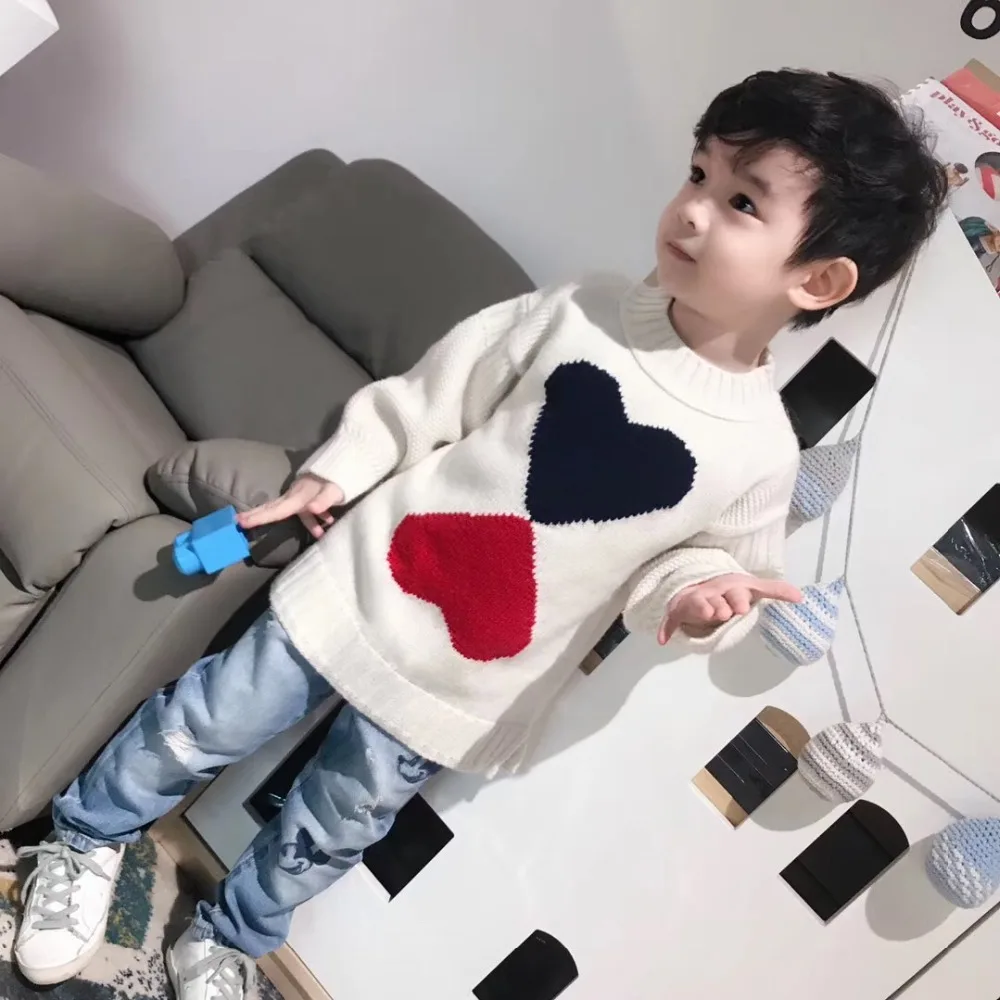 

Girls boys ribbed sweater 70% Merino Wool baby girl sweaters winter 2018 girl boys pullover thick warm sweaters