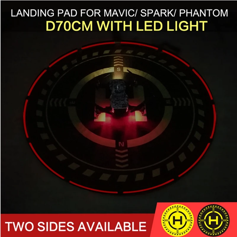 Flash Sale LBB Foldable Helipad Landing Field With LED Light D70cm Landing Pad for DJI MAVIC Mini AIR/ MAVIC 2 PRO/ SPARK/ PHANTOM 3 4 PRO V2.0 