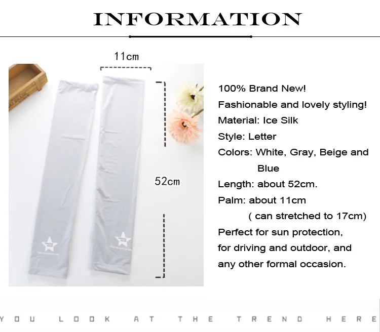 Ice Cool Sunscreen Arm Sleeve Half Finger Gloves Fingerless Arm Warmers Sun Protection Driving Mittens Cuff Anti-UV Long Gloves (11)