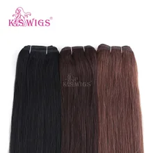K.S парики 16 ''Волосы double Drawn плетение пучки Straigh Реми парики из натуральных волос 110 г