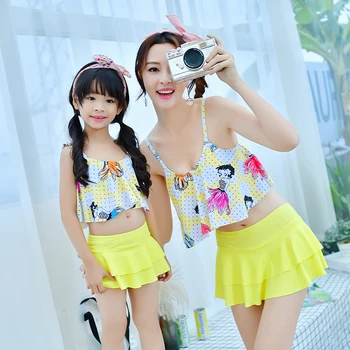 

Mother and Daughter Clothes Swimsuit beachwear for family Mother and Girls Swimming Clothing Mom and Daughter Swimwear