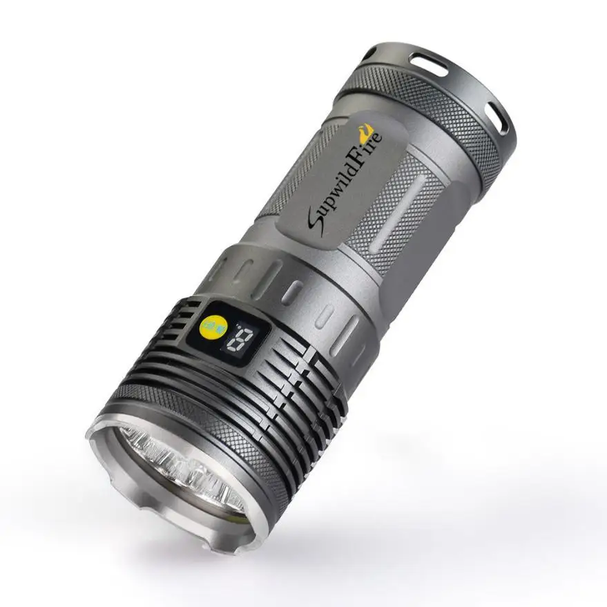 

2018 Supwildfire 36000LM 12 x XM-L T6 LED Power Digital Display Hunting Flashligt M21