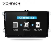 Xonrich 2 Din Android 8,1 Автомобильный мультимедийный для Amarok Volksagen VW Passat B6 Гольф 56 Skoda Octavia 2 Superb 2 Seat Leon навигации