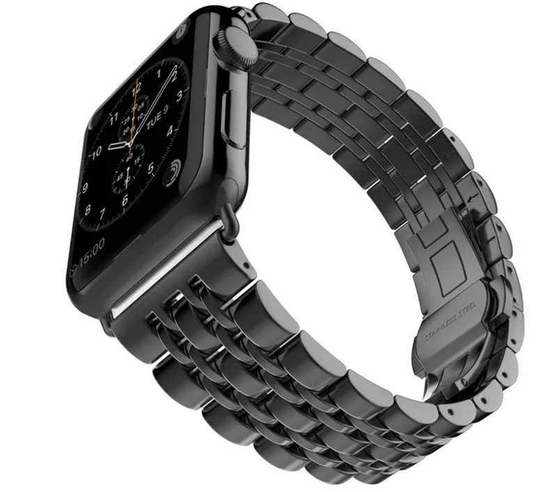 For Stainless Steel Strap Classic Buckle Adapter Link Bracelet Watch Band for Apple Watch Sport Edition