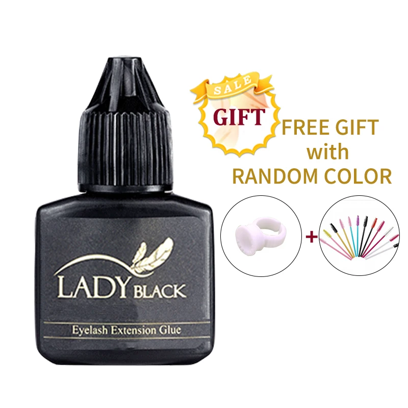 10ml Lady Black Sensitive Glue for Eyelash Extension Glue Last Over 6