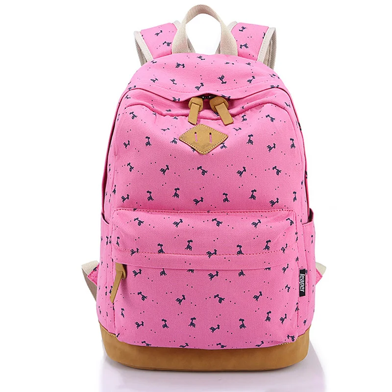 2017 Fashion Pink School Backpacks for Teenage Girls Mochila Escolar