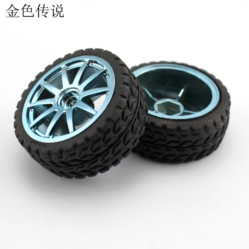 

F17668 /9 JMT 65mm Rubber Hub Hexagonal Hole Wheel Tire DIY Toy Model Accessory For Line Patrol Car Smart Car Robot
