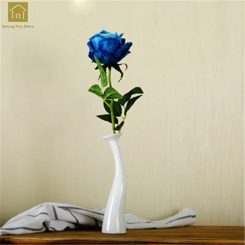 Vases and roses C Керамическая Мини ваза с цветами искусственная небольшая Цветочная ваза стол с домашним декором декоративная ваза QAB166 - Цвет: Vases and roses C