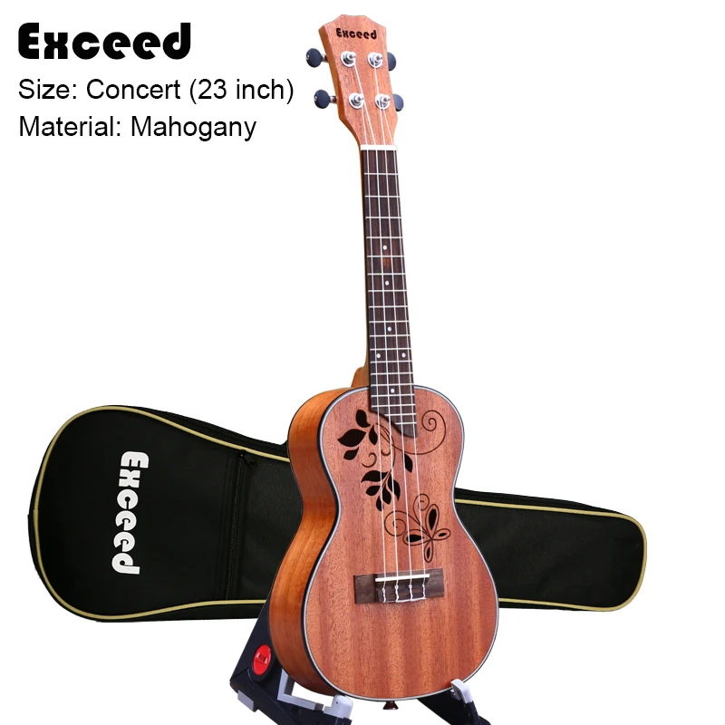 23" Concert Ukulele Guitar Amazing Sound Acoustic handcraft Mahogany