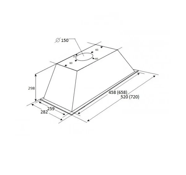 Вытяжка встраиваемая KUPPERSBERG, INLINEA 52 C