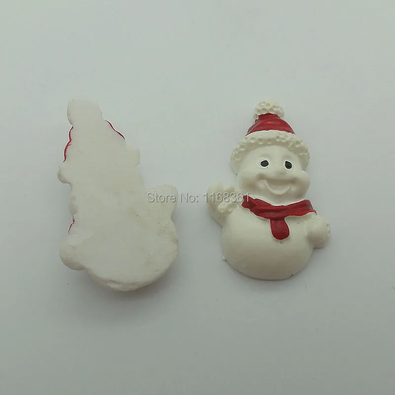 1pcs/lot resin flat back politely snowman 28mm Cabochons Scrapbooking Hair Bow Center DIY Christmas decration C101-10