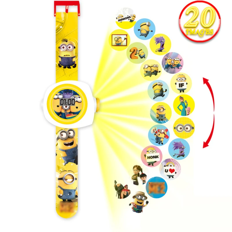 Princess Spiderman Kids Watches 20 Projection Cartoon Pattern Digital Child watch For Boys Girls LED Display Clock Relogio - Цвет: XHR