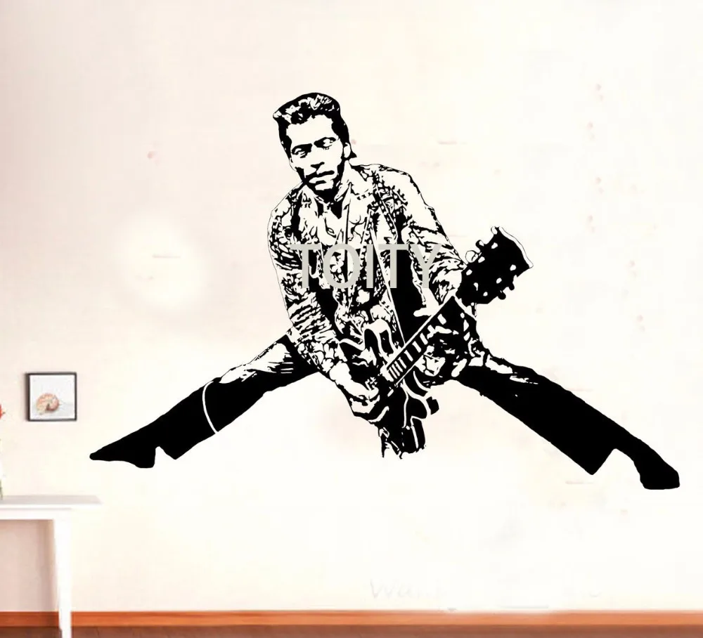 Chuck Berry Wall Sticker Poser American Guitarist Singer Vinyl Decal