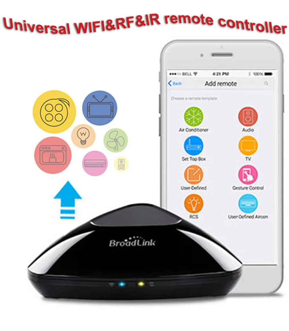 Broadlink wifi / ir universal remote control tv with Any APP language universal tv remote keychain