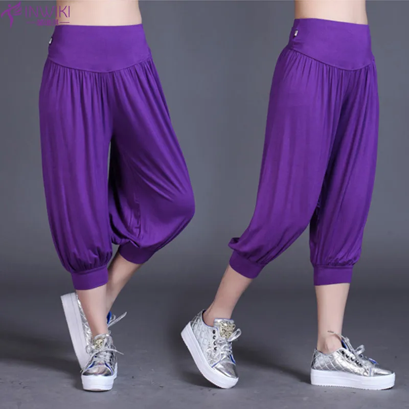 Activewear 2018 M XXL plus size women dance yoga pants solid color running sport pants for women
