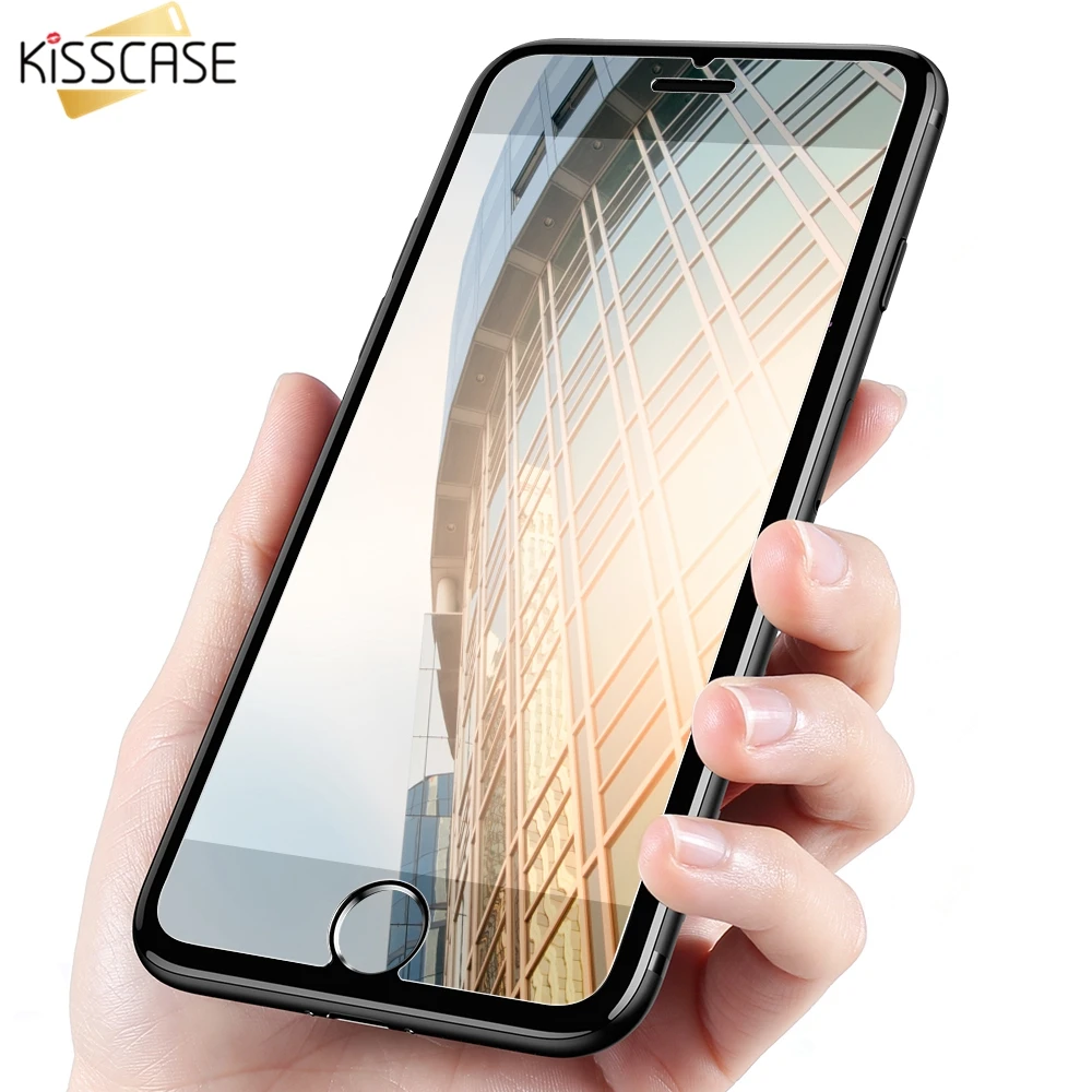 KISSCASE Ультра тонкое HD закаленное стекло для iPhone X Xr Xs Max 8 7 Защита экрана 6s 6 Plus 5 5S SE 4