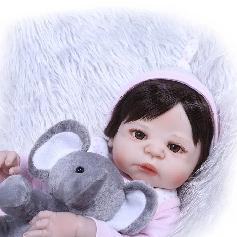 

Hot Selling 56CM Reborn Doll Full Body Silicone 3D Lifelike Jointed Newborn Doll Playmate Gift