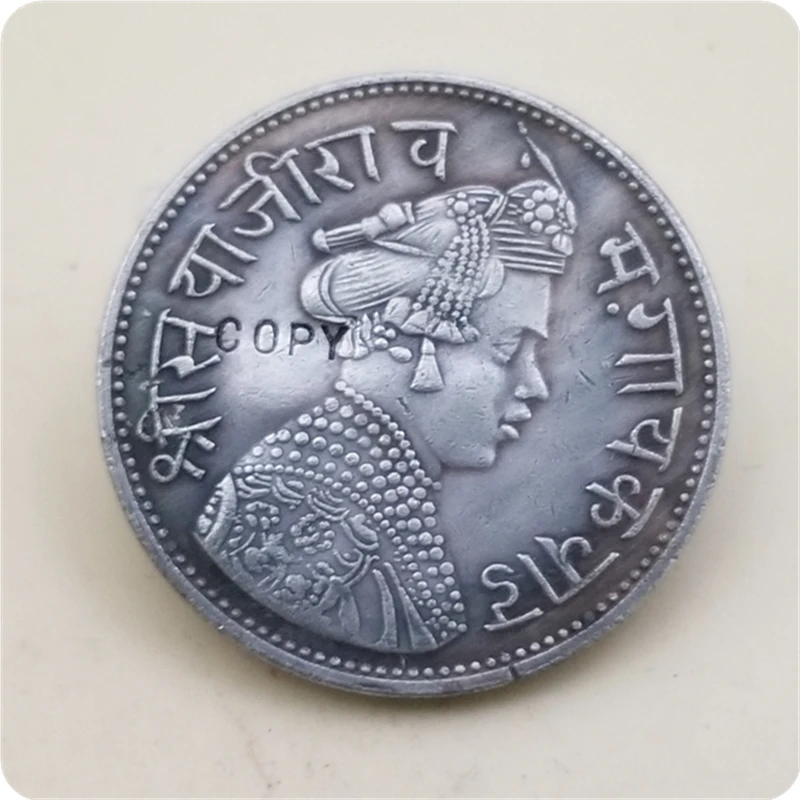 1895 Индия княжество барода 1 Rupee Sayaji Rao III копия монеты Бесплатная