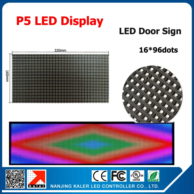 

TEEHO P5 LED display 16*96 dots led sign board full color SMD 3in1 indoor semi-outdoor led display