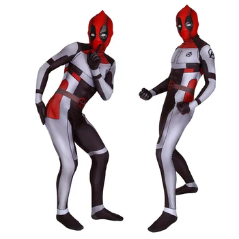 

Adult Kids Endgame Quantum Realm Deadpool Cosplay Costume Funny Zentai Suit Deadpool Jumpsuit Suit Halloween Costume