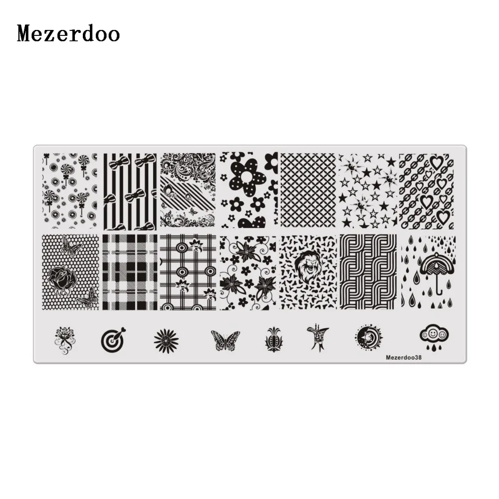 

Nail Art Stamping Plates Steel Raindrop Lattice Design Nail Stamp Image Template Manicure Decoration Stencils 6x12cm