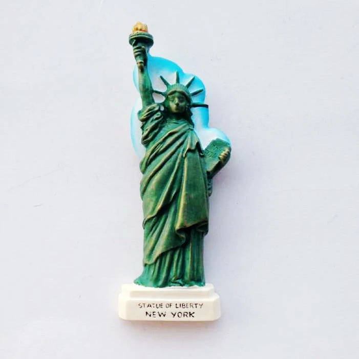 Статуя Свободы Нью-Йорк, США, туристический сувенир, 3D магниты на холодильник, креативное украшение для дома, магнитные наклейки на холодильник, подарок - Цвет: 002