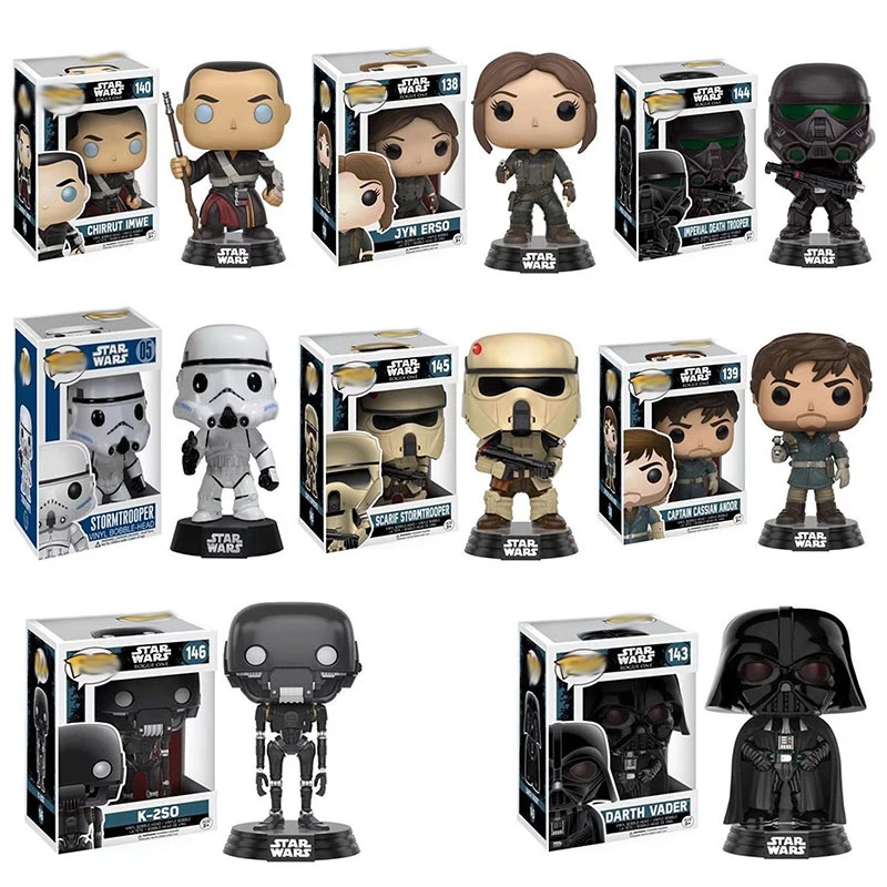 Действие Star Wars Фигурки Дарт модель Вейдера игрушечные лошадки 10 см ПВХ Funko фигурка с оригинальной коробке шарф Штурмовик из "Звездных Войн"