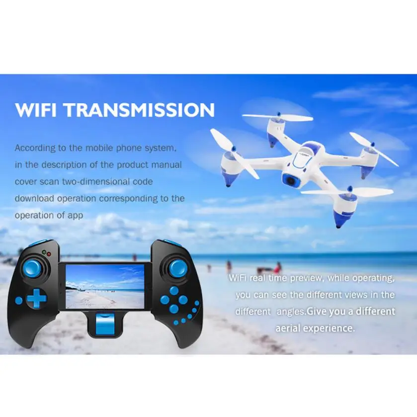

XBM-55w 2.4G 4CH 6-Axis Gyro HD WiFi Real Time Transport Aircraft/Stretch Remot Dropshipping Free Shipping A13