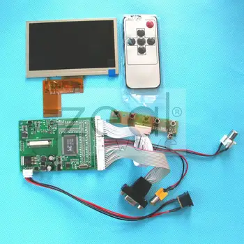 

4 3" Color TFT LCD Module 480*272 Display w/ VGA,AV Video Driving Board,without touch acreen