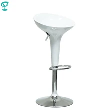94674 Barneo N-100 пластиковый поворотный кухонный высокий барный стул на газ-лифте цвет белый мебель для кухни кресло для бара по России