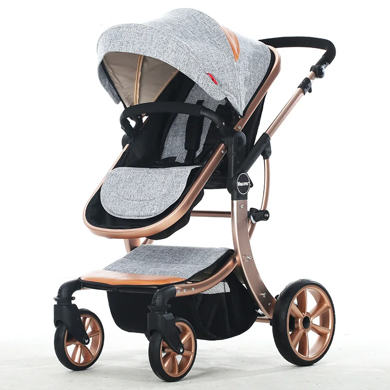 De Luxe Bebe Poussette 2 En 1 Marques Haute Paysage Poussette Pour Nouveau Ne Asseoir Mensonge Roues De Poussette Poussette Buggy Aliexpress