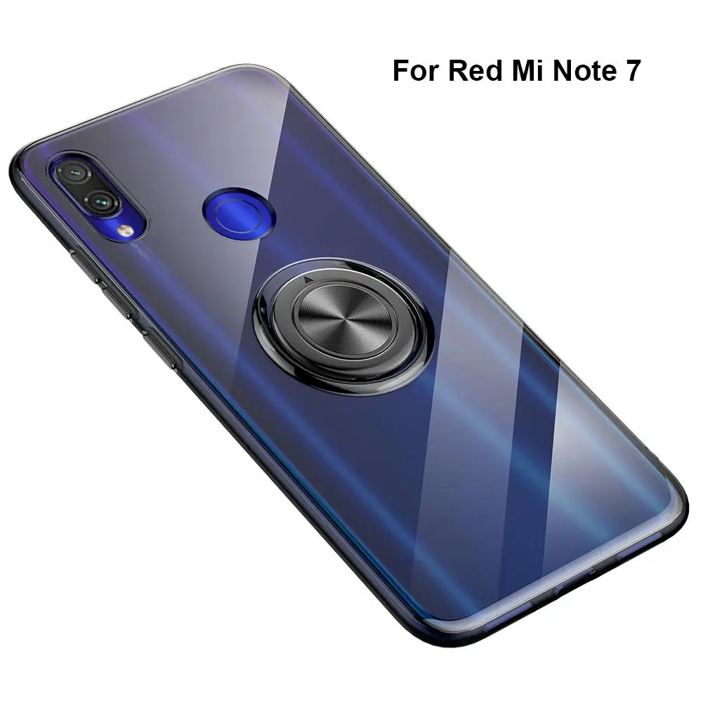 Магнитный ТПУ резиновый чехол для телефона с кольцом держателем Mi Note 7 оптовая