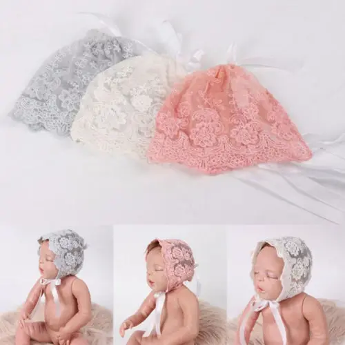 2017 Newborn Baby Girl Boy Lace Hat Photo Costume Photography Prop Hats Cute Cap