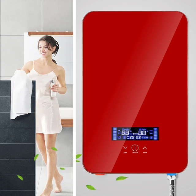 8500W 220V Tankless Instant Electric Hot Water Heater Boiler Bathroom Shower Set Safe And Intelligent Hung Up Touch-Operation