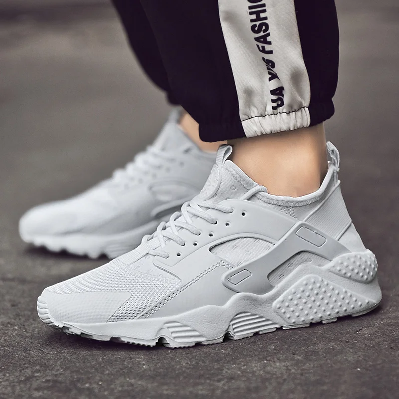 

Spring White Men's Casual Lover Shoes Non-slip Platform Mesh Sneakers Comfortable Lace-up Male Flat Footwear Chaussures Femme