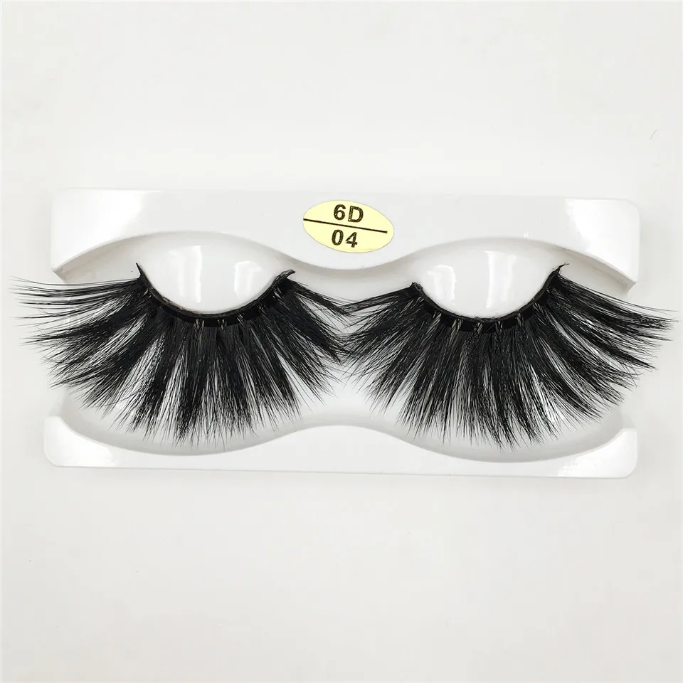 

Faux Mink Eyelashes Wholesale 25mm Lashes 1 Pair Synthetic Hair Long Thick 3d Eyelashes Makeup Tool Eye Lashes CJH-6D04