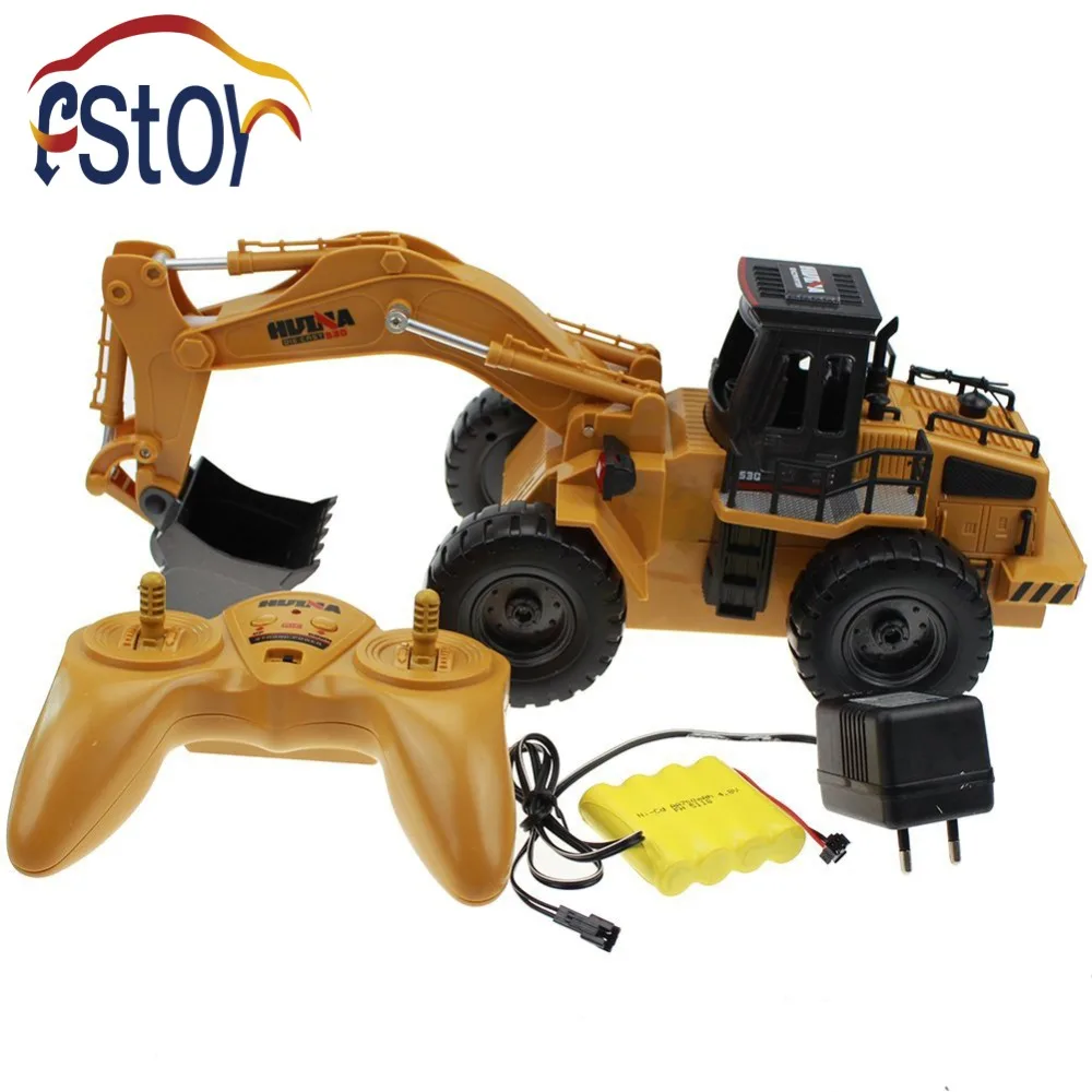 RC Excavator  Alloy 6 Channel 4 Wheel  Full Function Radio Control Excavator Engineer Truck Digger Loader