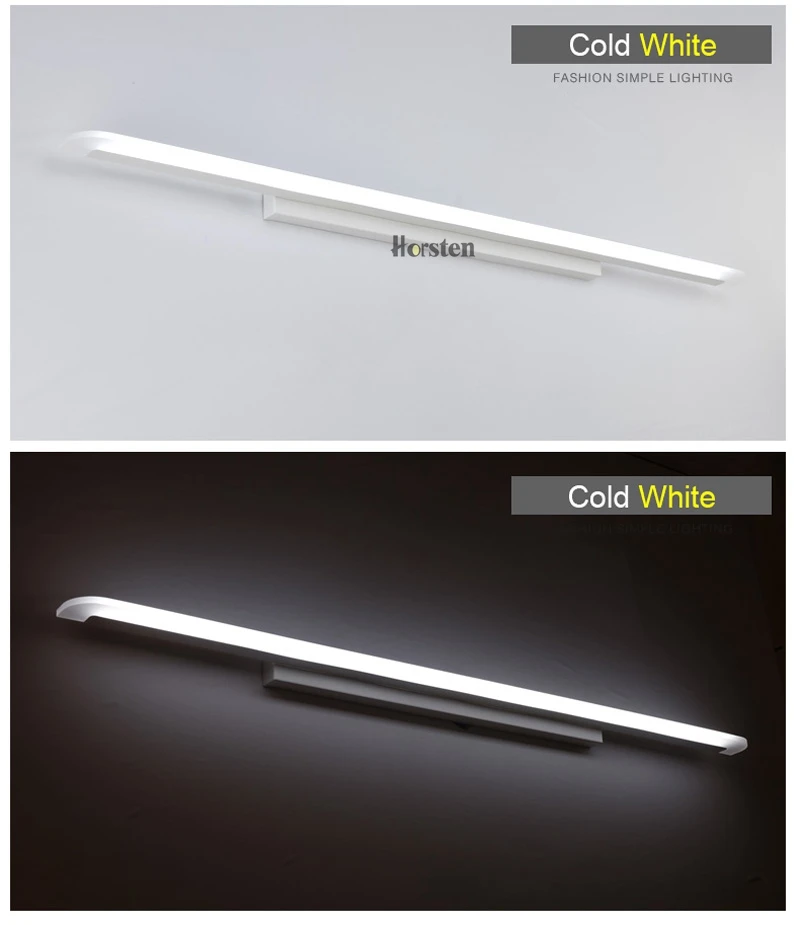 Horsten Modern Simple LED Wall Lamp Acrylic Mirror Lamp 406080100cm Long Bedroom Bathroom Mirror Lighting Wall Lights 110-220V (7)