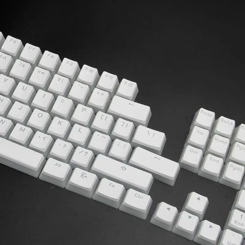 RGB 108 Keycaps ANSI макет PBT белый пудинг двойной кожи молочного снимка с подсветкой Keycap для OEM Cherry MX gh60 poker 87 tkl 104 108