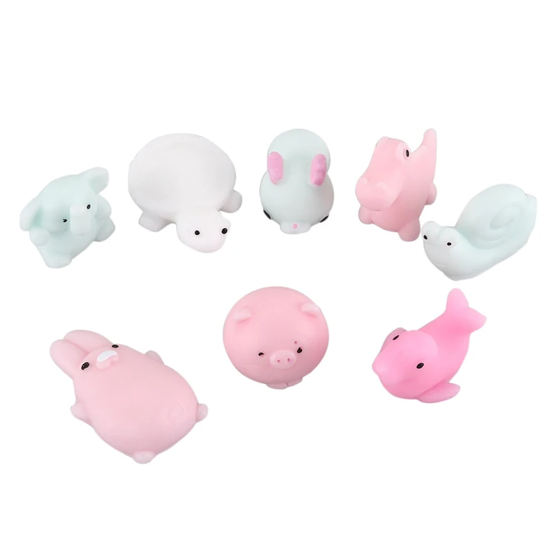

8 x cute animals Mochi Squishy, Kawaii mini soft squeeze toy, children's accessories handmade toy gifts, stress relief, decora